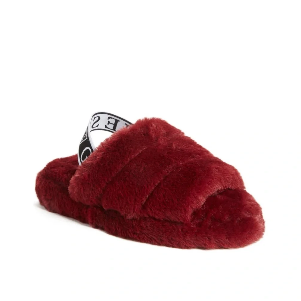 New GUESS Liddie Faux-Fur Slippers